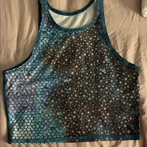 TEEKI XS/S Crop Top in mermaid print